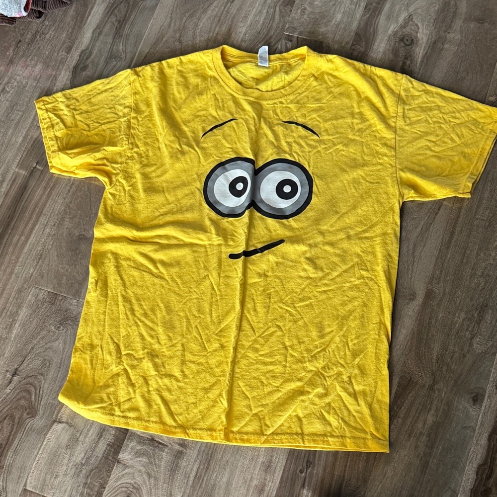 Jerzees Bright Yellow Cartoon Face Tee